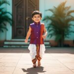 Kids Khun Dhoti Kurta Blue White